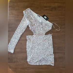 Silver Sequin Dress